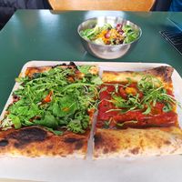 Two slices and menu salad at VITO Europaallee in Zurich