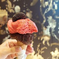Dark chocolate & raspberry (piccolo size) at Venchi Gelato and Chocolate in Milan