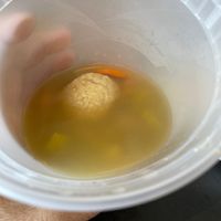 Matzo ball goodness  at Ben & Esther's Vegan Jewish Deli in Oceanside