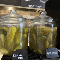 Pickles  at Ben & Esther's Vegan Jewish Deli in Oceanside