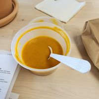 Sweet Potato Miso Ginger Soup packs a punch!😋 at Island Sips Juice & Salads in Lauderhill