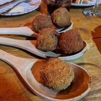 savoury vegan croquetas at Solo de Croquetas - Reina Victoria in Madrid