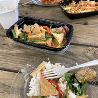 Entrees to go.  at Erawan Thai Kitchen in Aurora