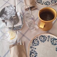 Ouzo (traditional Greek drink) at Mama Sofia in Rhodes