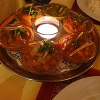 Vegetable Tandoori for 2 persons vegan version served with white rice at Maharadscha in Rosenheim