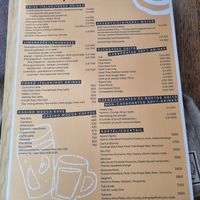 Drinks menu at Központ in Budapest
