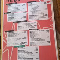 Menu - English at Központ in Budapest