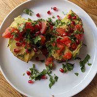 Avocado toast at Központ in Budapest