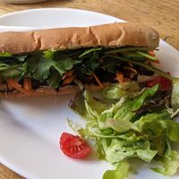 Tofu banh mi at Központ in Budapest