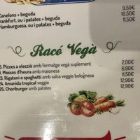 Vegan menu  at La Cibulina in Sant Feliu De Guixols