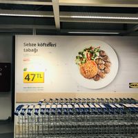 Only the veggie balls are vegan.   at IKEA in Istanbul