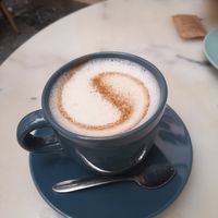 Oat chai latte - very, very sweet at Antù in Lisbon