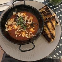 The vegan shashuka was really good even tough i ate better things in there. The bread was delicious and the mushrooms in der mmmmmmmm  at Antù in Lisbon