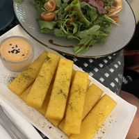 The polenta sticks, don’t know what to say about them they were just really really good. Never ate such a thing and i really loves them   at Antù in Lisbon