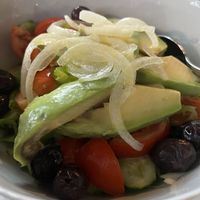 Avocado instead of feta   at Happy Island in Paphos