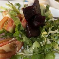 Salad plated up   at Happy Island in Paphos