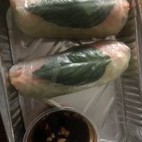 Fresh rolls with no shrimp   at Blue Mango in Derry