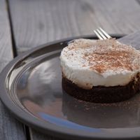 Almond cream cake. at Joujou Bistro in Bad Duerkheim