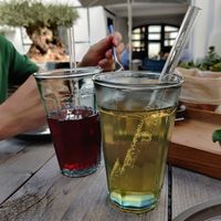 Grape juice with sparkling water. at Joujou Bistro in Bad Duerkheim