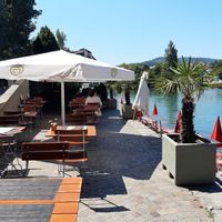 Outdoor seating at Aarebistro in Olten