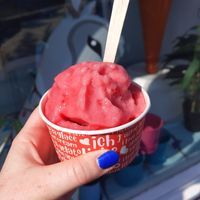 Raspberry sorbet, *chefs kiss* at Hey Sweetie in Ellon