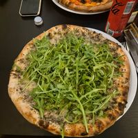 Vegan truffle pizza (with loads of arugula) at Lou in Lille