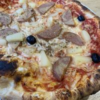 Ham and pineapple pizza  at Lou in Lille