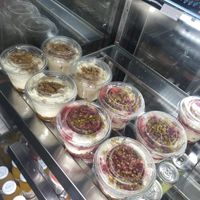 Two vegan tiramisu options   at Lou in Lille