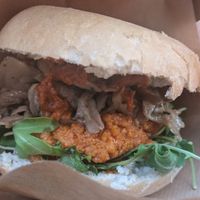 Burger with Oyster Mushrooms at Brasas Portal in Tossa De Mar