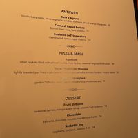 Dedicated vegan menu  at Wynn Hotel - Sinatra in Las Vegas