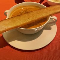 vegan bean soup  at Wynn Hotel - Sinatra in Las Vegas