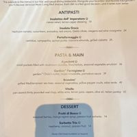 Living Well menu at Wynn Hotel - Sinatra in Las Vegas