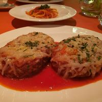 Vegan chicken parmesan at Wynn Hotel - Sinatra in Las Vegas