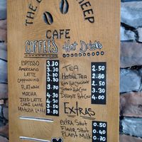 Menu as of August 2024 at The Black Sheep Hostel & Coffee Shack in Killarney