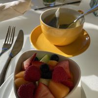 Side of fruit and tea  at Wynn Hotel - Terrace Pointe Cafe in Las Vegas