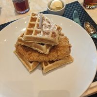 Gardein chicken and waffles at Wynn Hotel - Terrace Pointe Cafe in Las Vegas