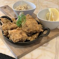 Buffalo fried oyster mushroom w/ almond cheese dip  at Wynn Hotel - Terrace Pointe Cafe in Las Vegas
