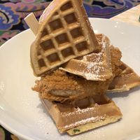 Chick’n and waffles  at Wynn Hotel - Terrace Pointe Cafe in Las Vegas