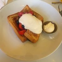 French Toast: Coconut cream, mixed berries, maple syrup at Wynn Hotel - Terrace Pointe Cafe in Las Vegas