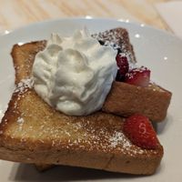 Nice, fluffy vegan French toast at Wynn Hotel - Terrace Pointe Cafe in Las Vegas