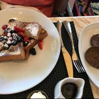 French Toast and side sausage at Wynn Hotel - Terrace Pointe Cafe in Las Vegas