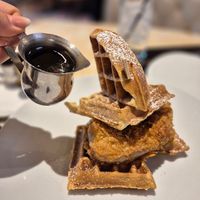 Chickn waffle at Wynn Hotel - Terrace Pointe Cafe in Las Vegas