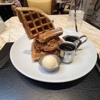 Chicken and waffles  at Wynn Hotel - Terrace Pointe Cafe in Las Vegas