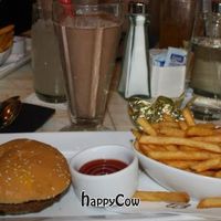 Vegan burger and shake! at Wynn Hotel - Terrace Pointe Cafe in Las Vegas