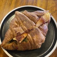 Breakfast croissant sandwich  at Rons Coffee House in South East London