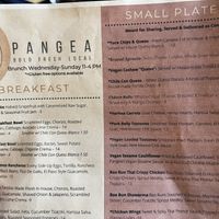 Today’s menu , sample -see small plates   at Pangea in Anchorage