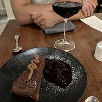 Chocolate cake & tasty wine options  at Foglia in Bristol