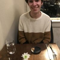 me with a little gift from the chef  at Foglia in Bristol