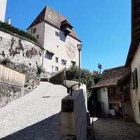 Castle entrance at Schloss Burgdorf in Burgdorf