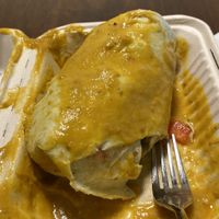 Backcountry BBQ wrapped with pumpkin sauce  at Alpine Eatery in Denver